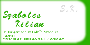 szabolcs kilian business card